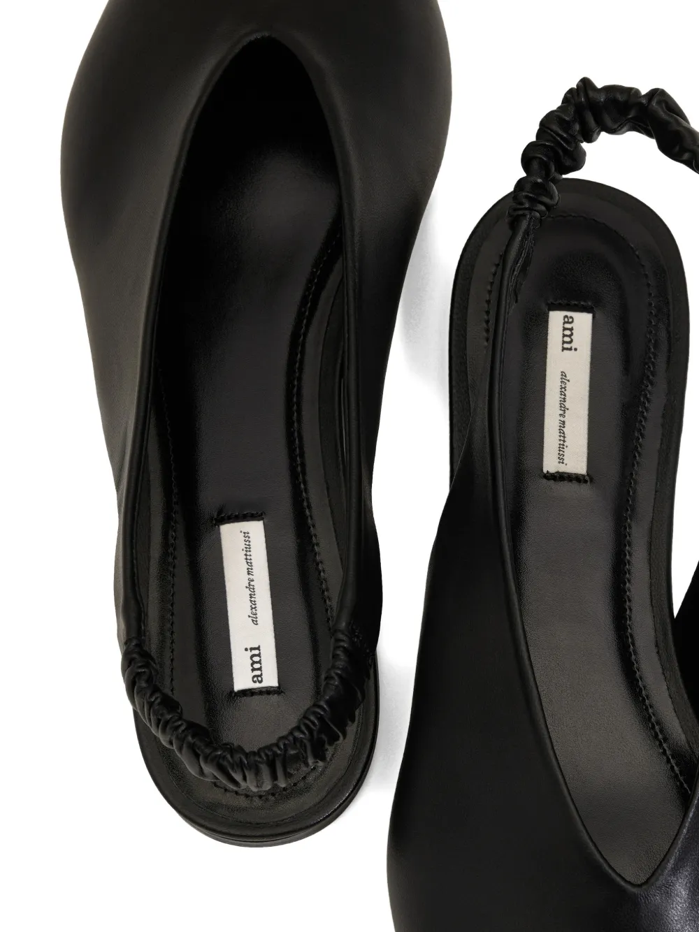 AMI Paris Slingbacks met puntige neus Zwart