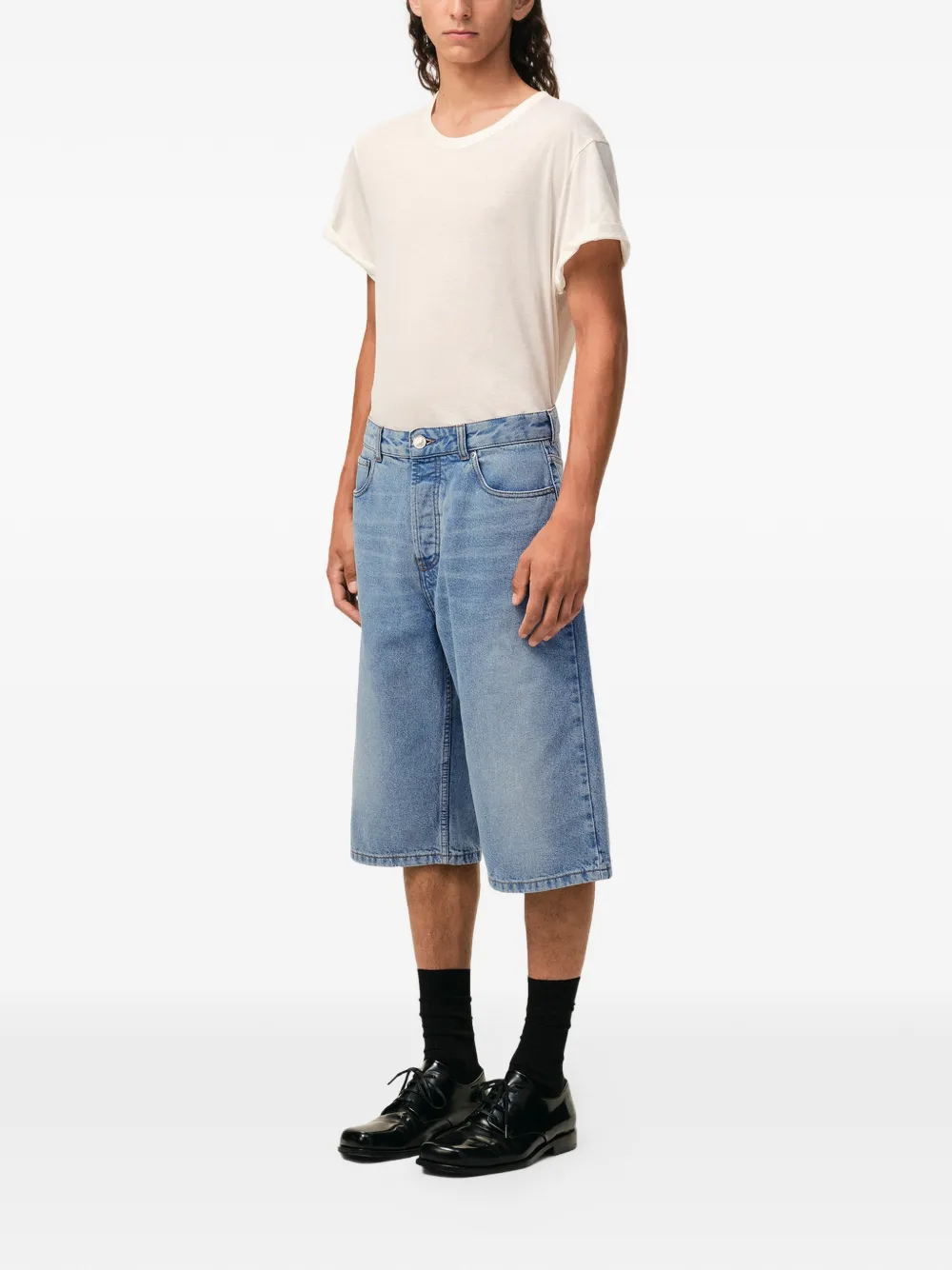  Ami Paris Five-pocket Bermuda Shorts - Blue 