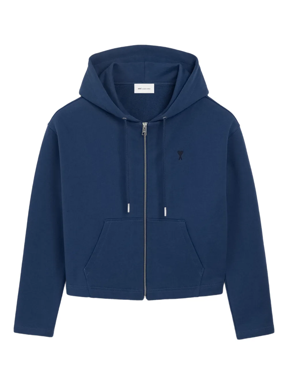 AMI Paris Ami de Coeur Hoodie mit Stickerei - Blau
