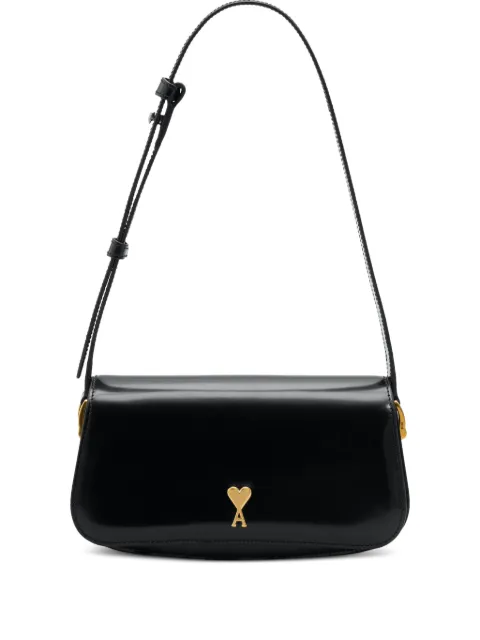 AMI Paris heart stud leather shoulder bag