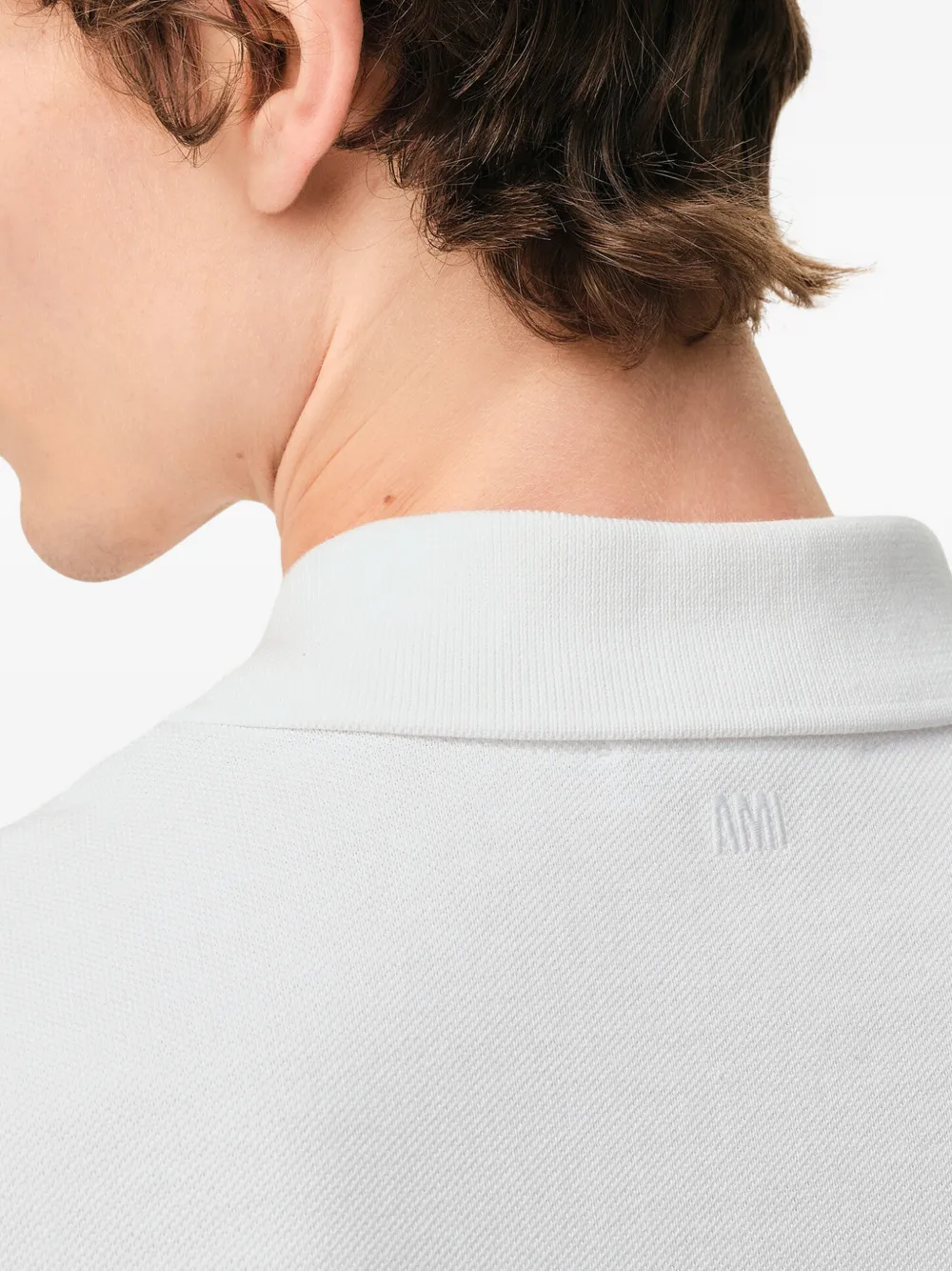 AMI Paris Poloshirt met logo Wit