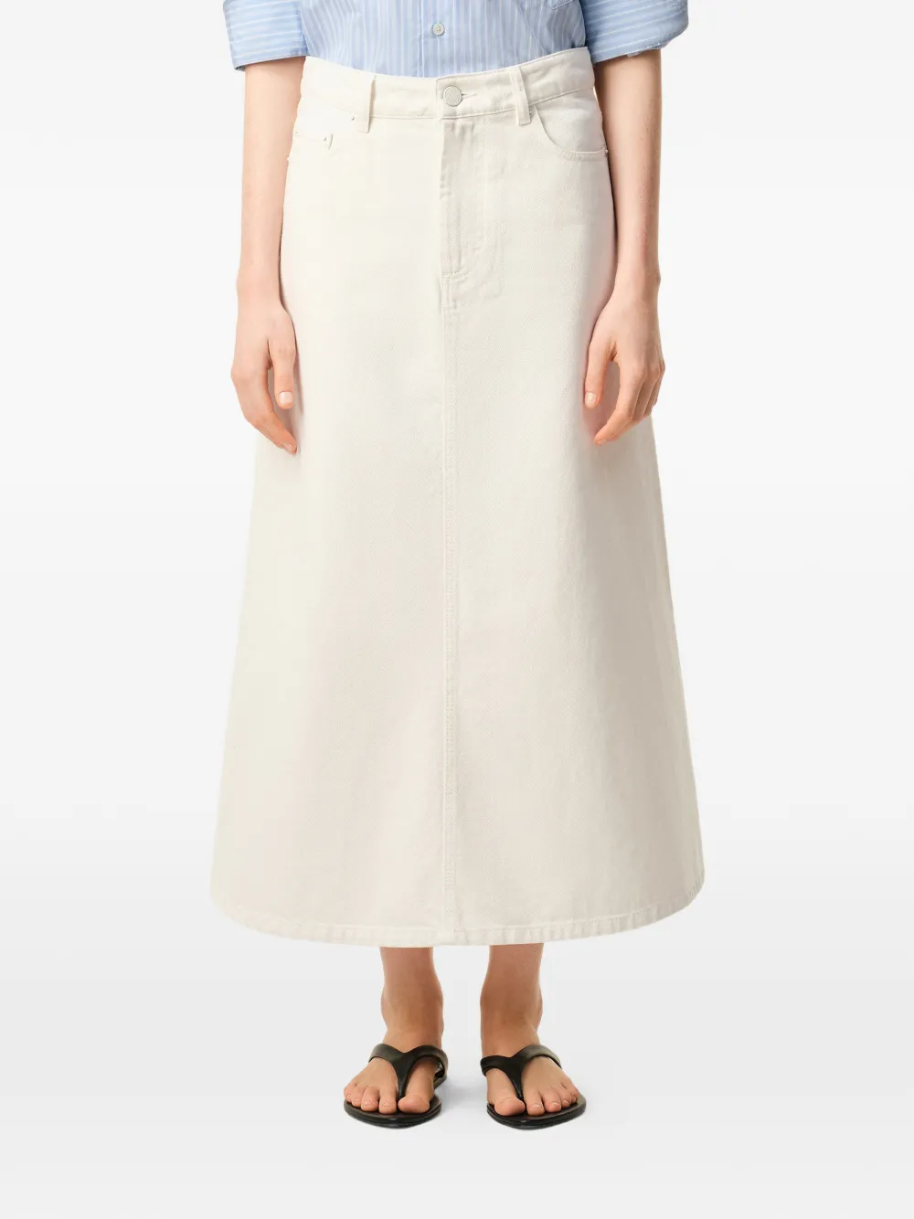 AMI Paris Low-waist maxi-rok Beige