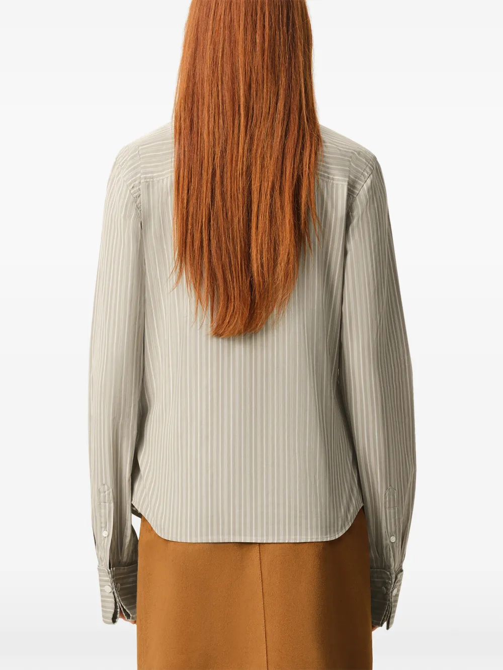 AMI Paris Blouse met ruches Grijs