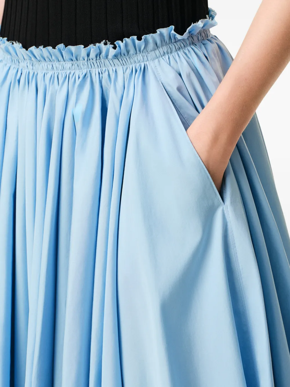 AMI Paris Corolla midi-rok met A-lijn Blauw