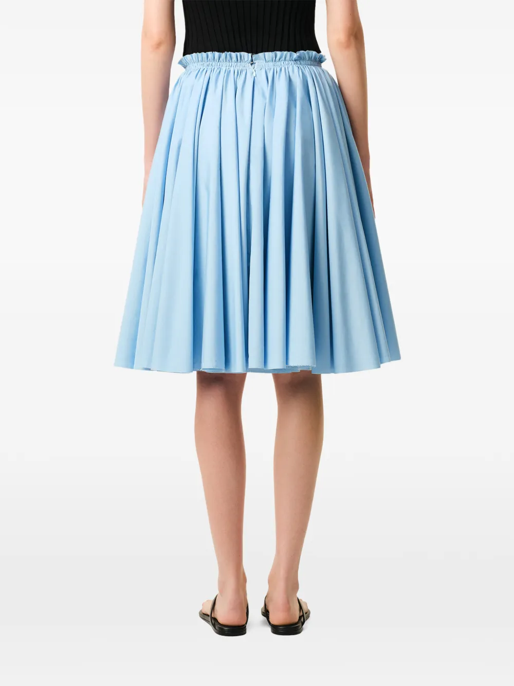 AMI Paris Corolla midi-rok met A-lijn Blauw