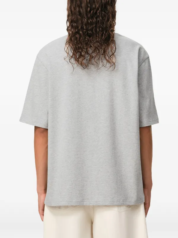 AMI Paris Cotton Ami De Coeur Embossed T-shirt | Grey | FARFETCH