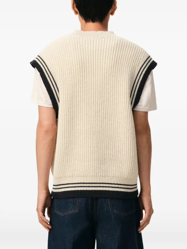 AMI Paris Ami De Coeur Vネック ベスト | ニュートラル | FARFETCH JP