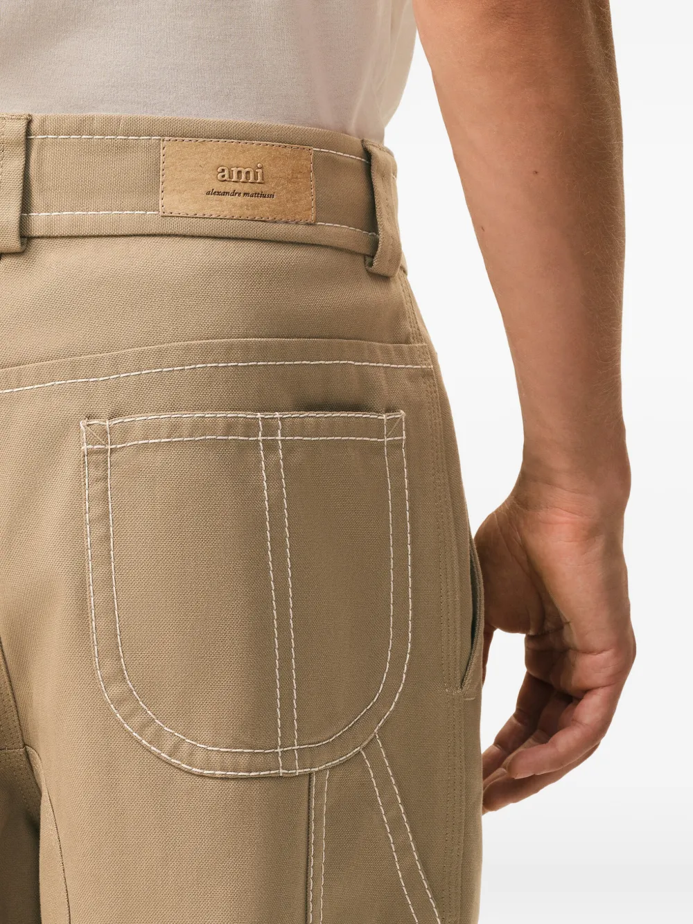 AMI Paris Worker broek Beige