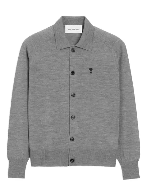 AMI Paris Ami De Coeur embroidered cardigan