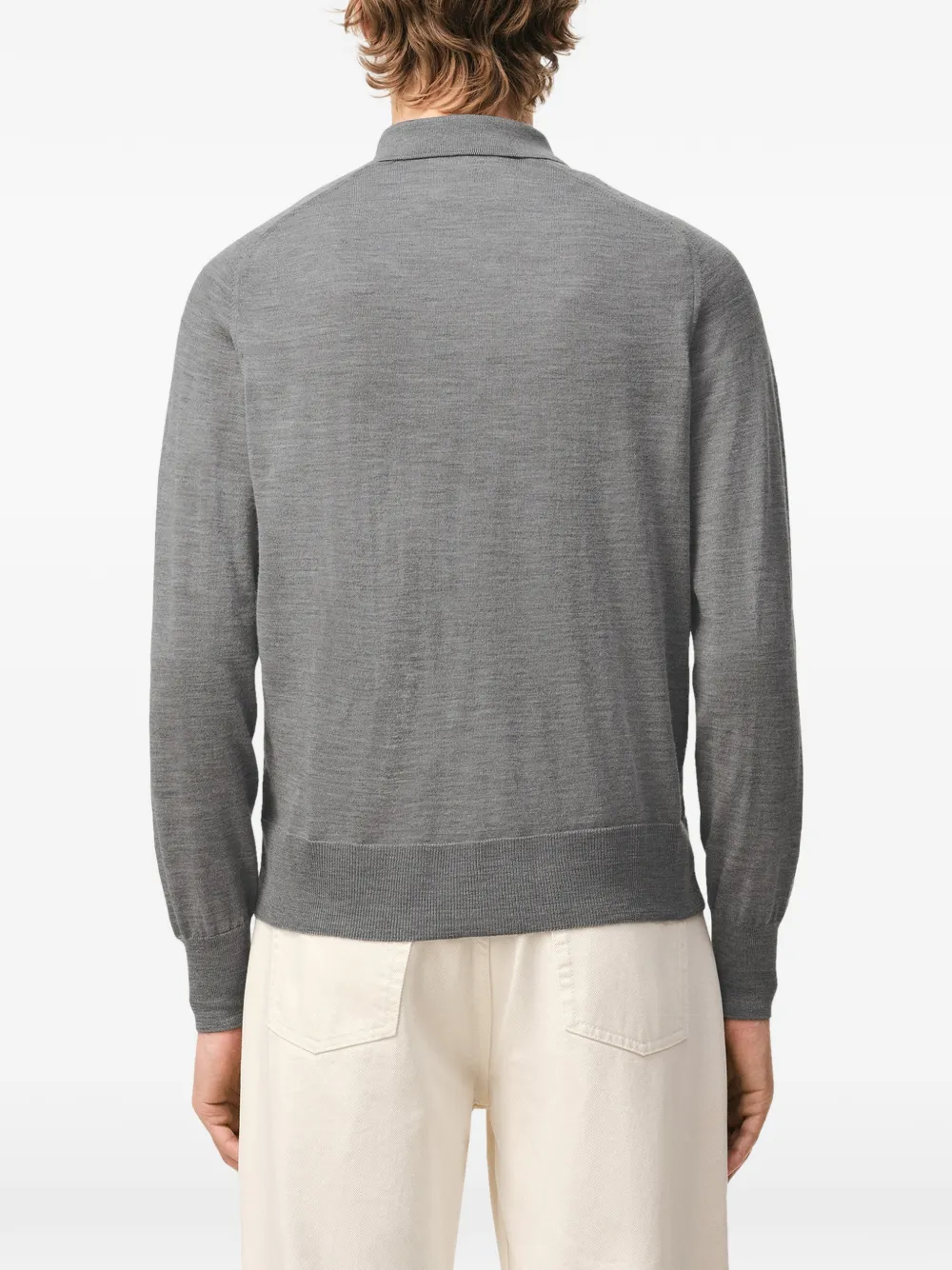 AMI Paris Ami de Coeur vest met lange mouwen Grijs