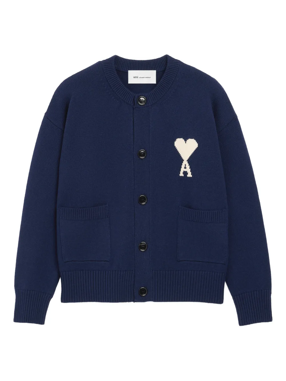 AMI Paris Cardigan Ami girocollo - Blu