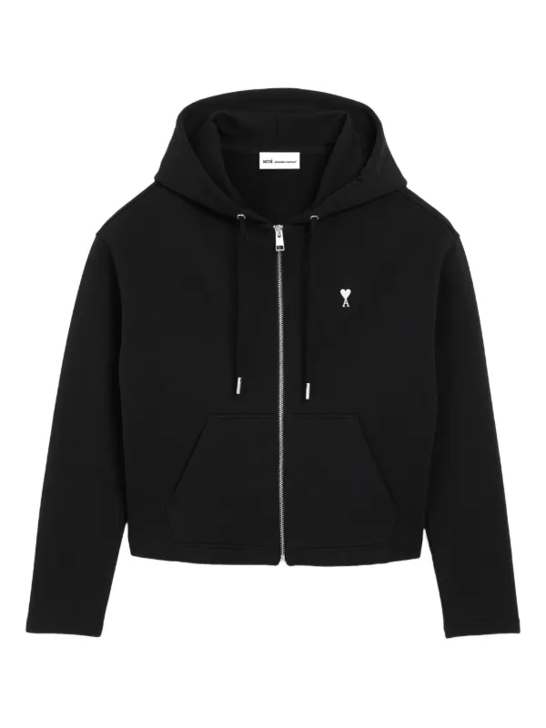 AMI Paris Ami De Coeur ジップパーカー | ブラック | FARFETCH JP