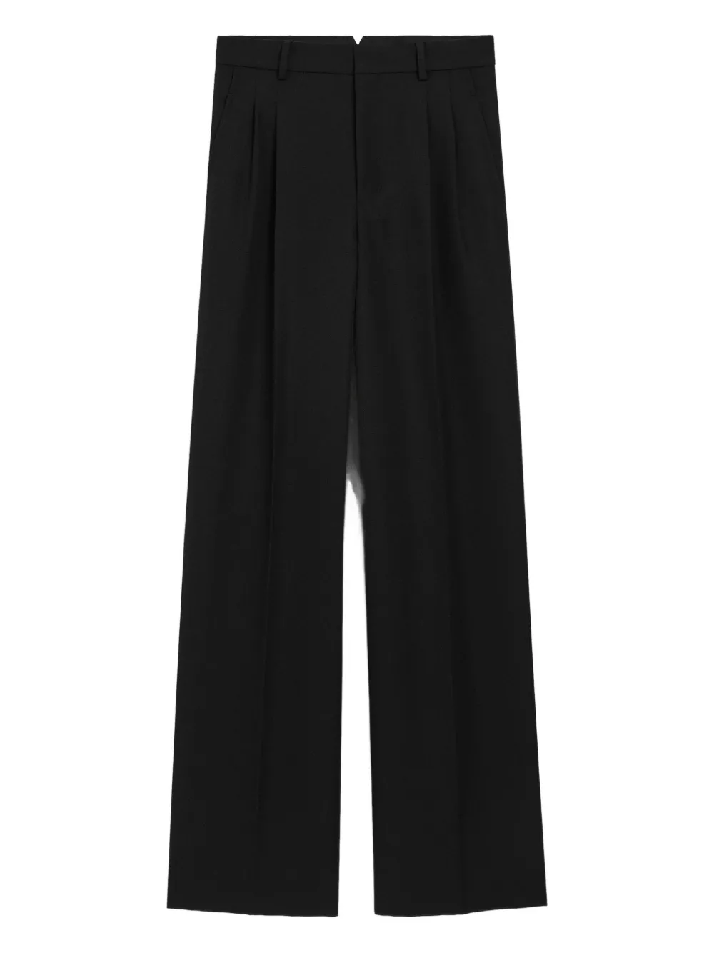 AMI Paris straight V detail trousers - Nero