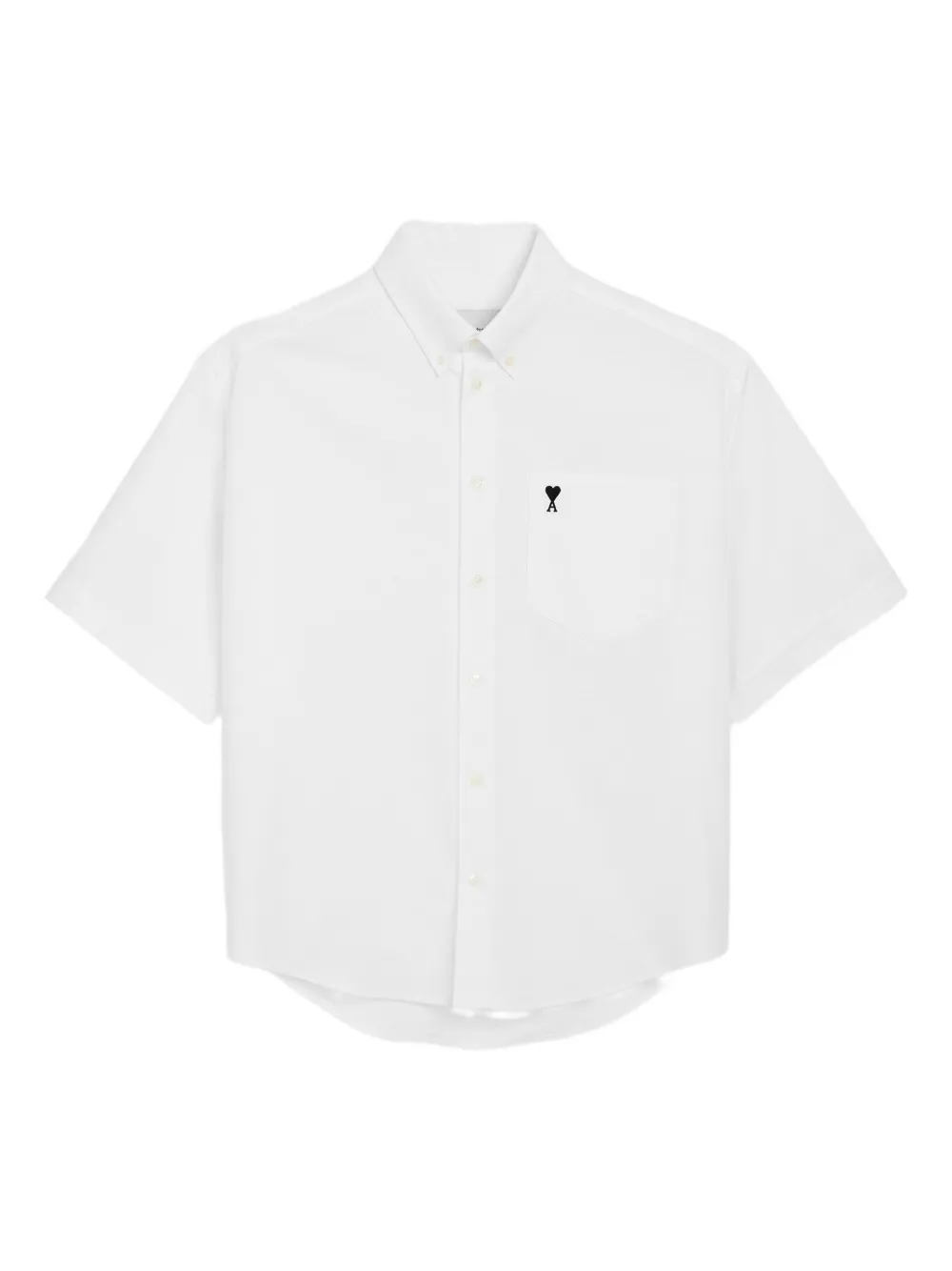 AMI Paris embroidered boxy shirt - Bianco