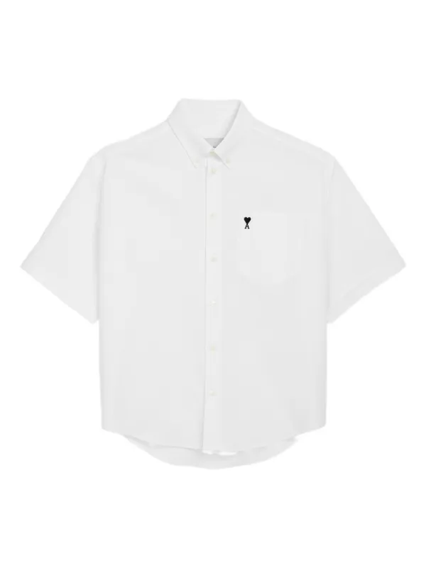 AMI Paris Camisa Boxy Ami De Coeur Com Bordado | Branco | FARFETCH BR