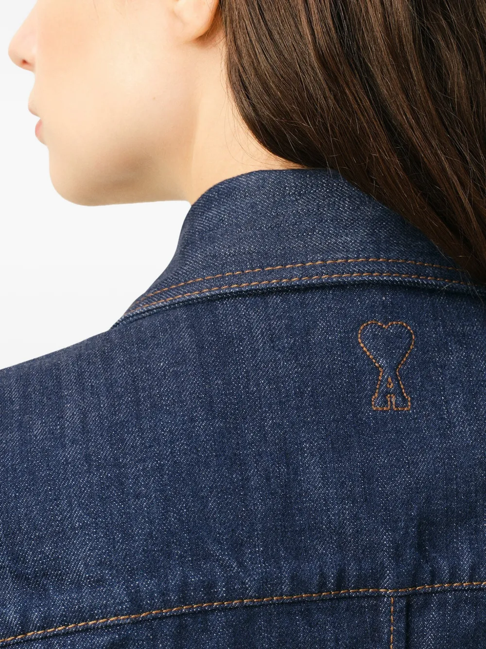 AMI Paris Blouse met kraag Blauw