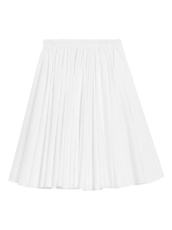 Ami Paris Cotton Midi Corolla Skirt in White