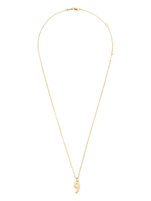 AMI Paris hammered number pendant necklace