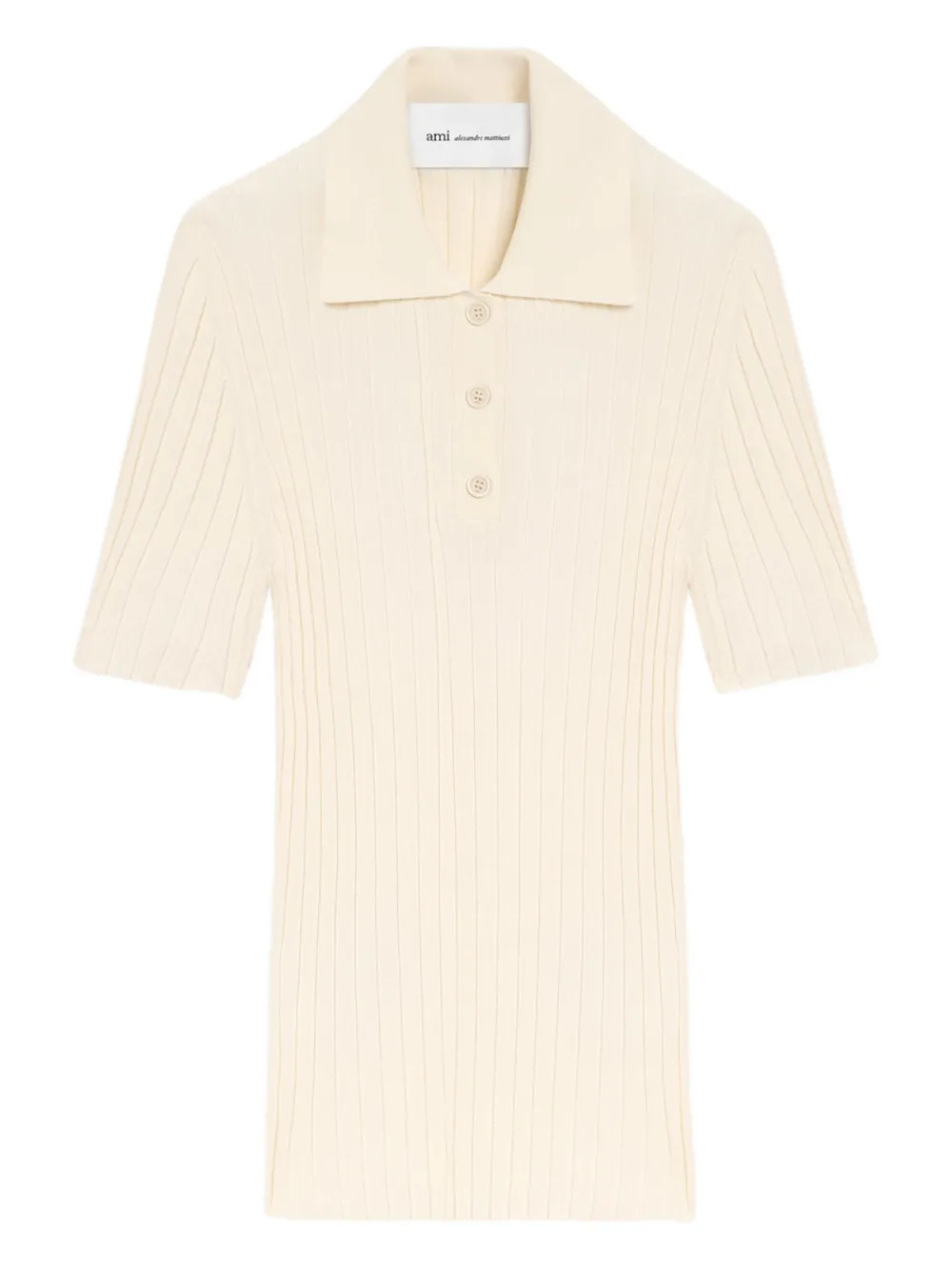 AMI Paris Polo a coste - Toni neutri