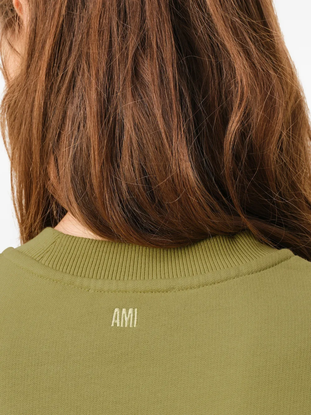 AMI Paris Ami de Coeur sweater met borduurwerk Groen