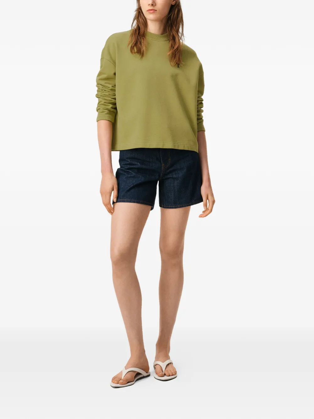 AMI Paris Ami de Coeur sweater met borduurwerk Groen