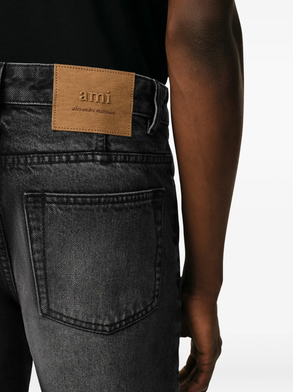 buttoned cotton jeans