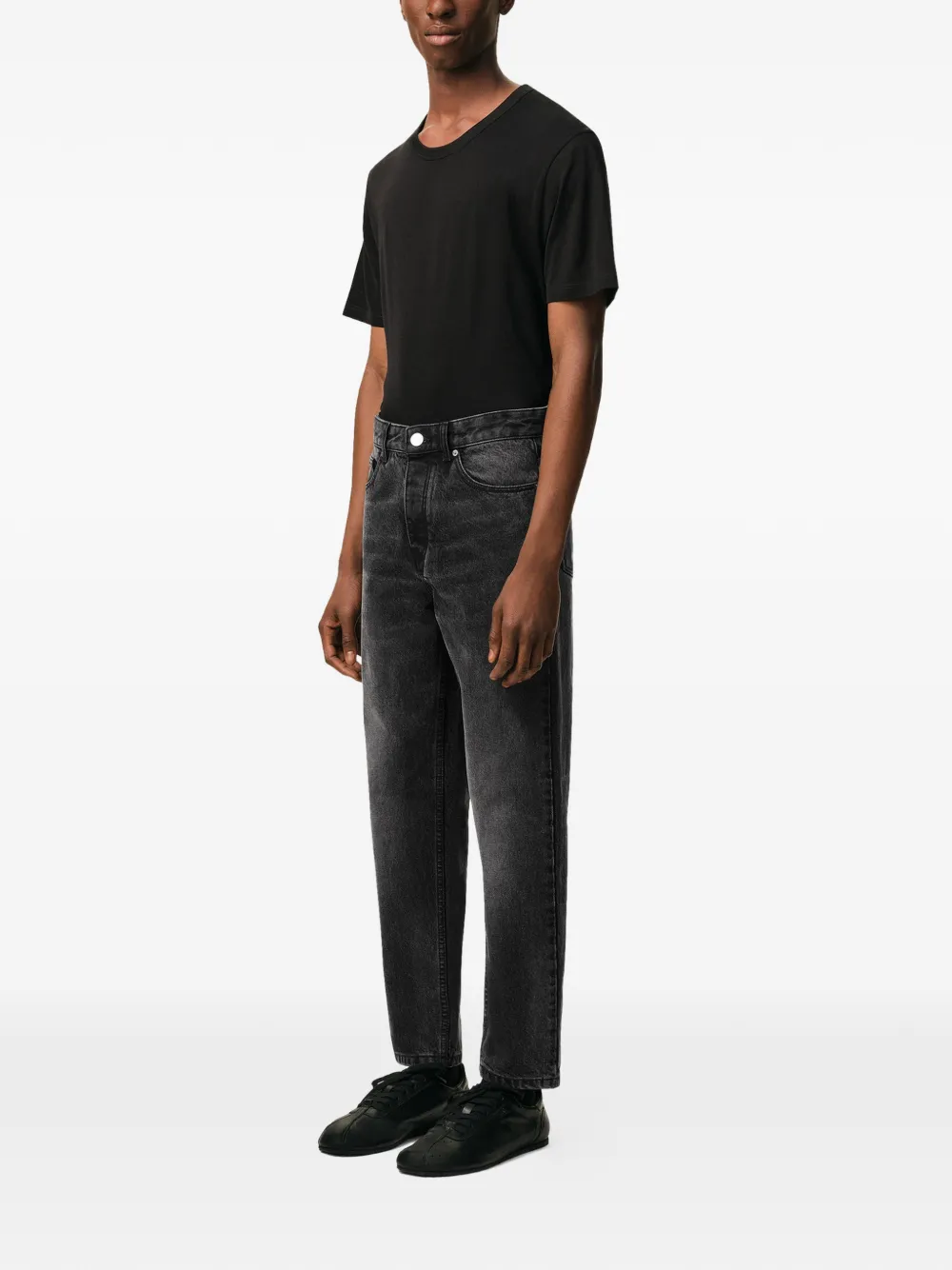  Ami Paris Buttoned Cotton Jeans - Grey 