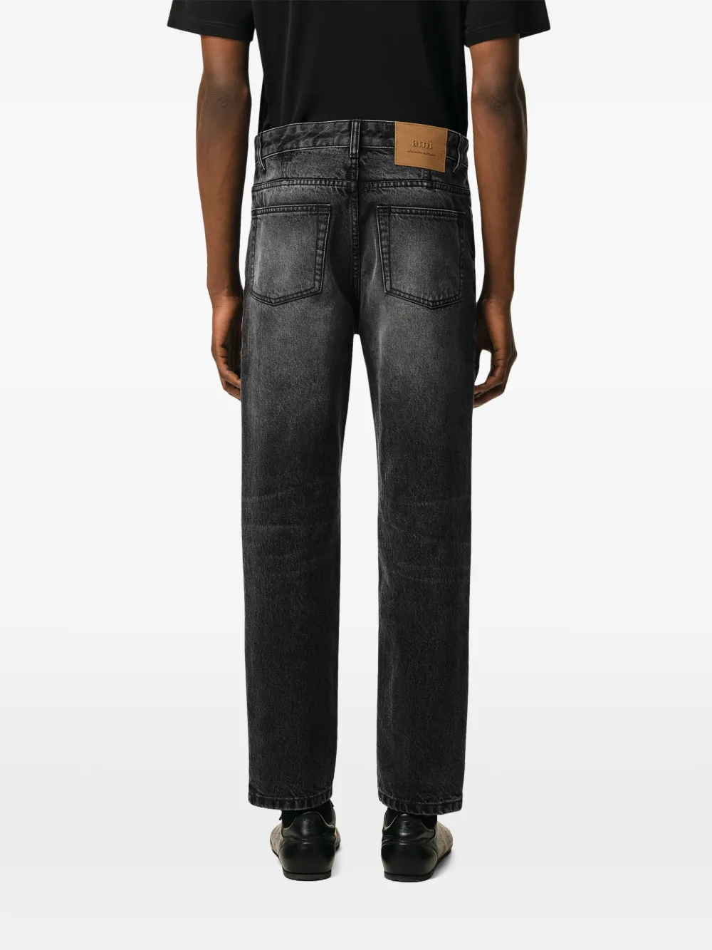 buttoned cotton jeans