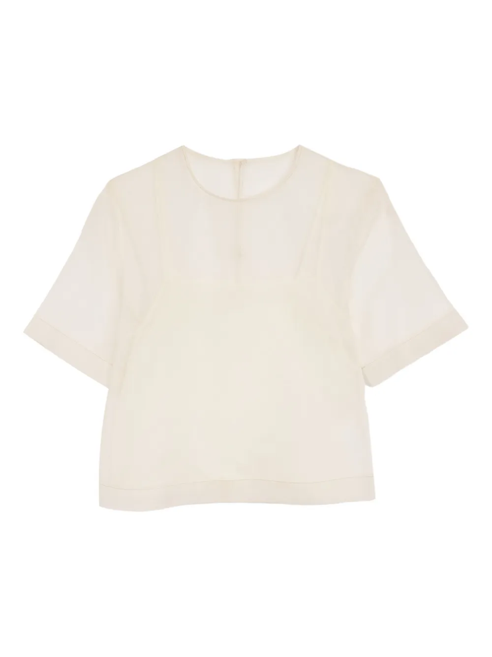 AMI Paris sheer top - White