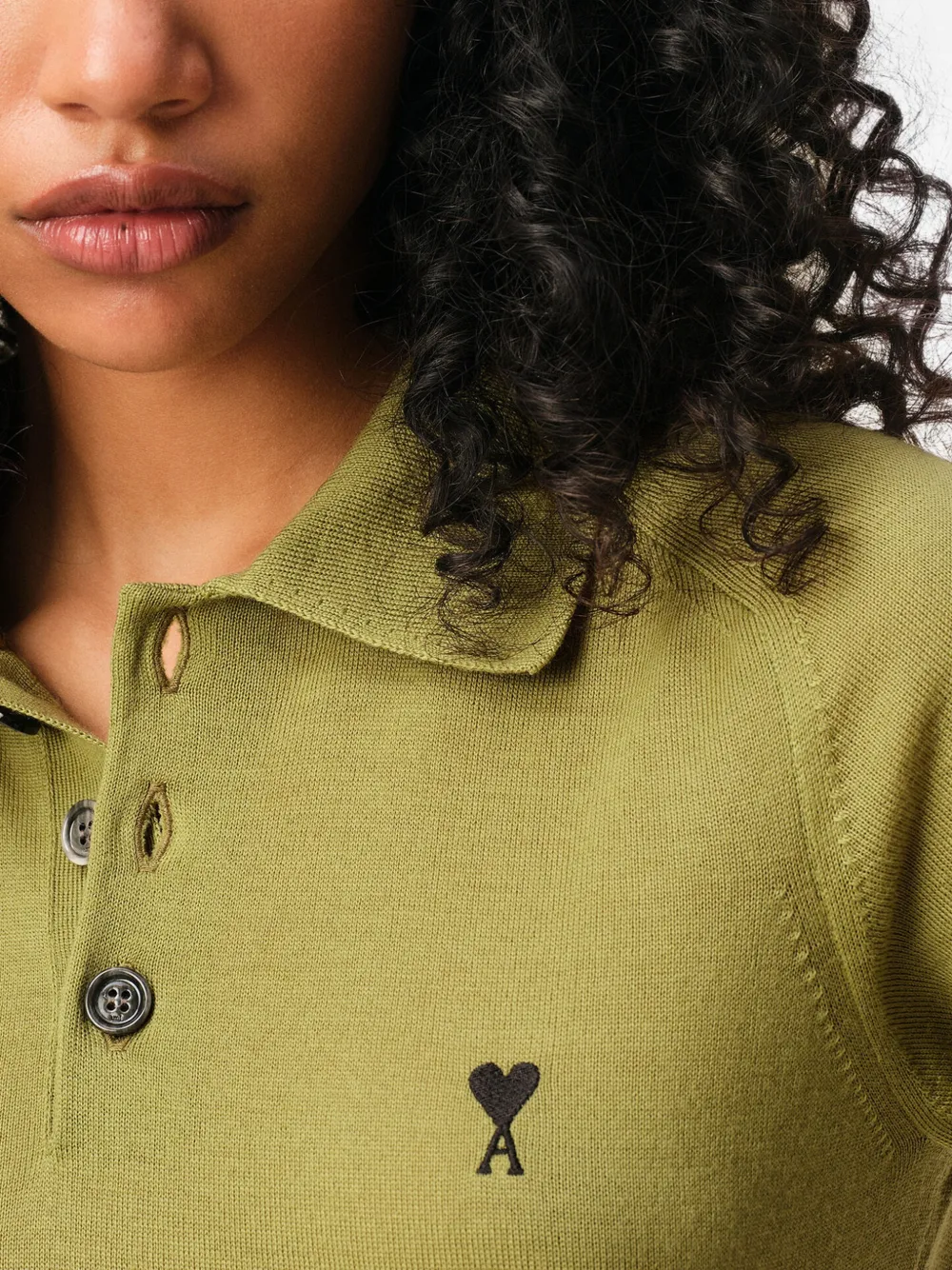 AMI Paris Poloshirt met logo Groen