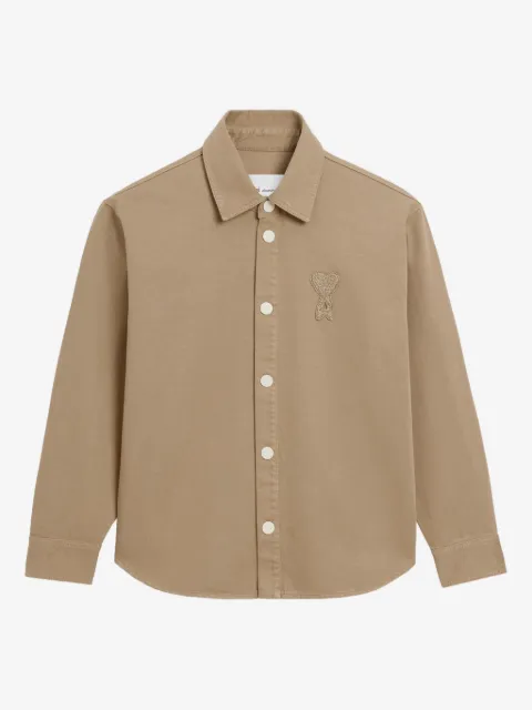 AMI Paris cotton knitted Ami De Coeur overshirt