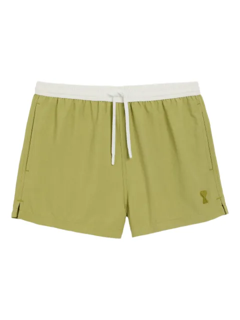 AMI Paris logo-detail drawstring swim shorts