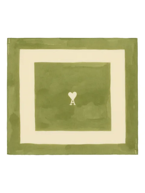 AMI Paris Ami De Coeur printed scarf