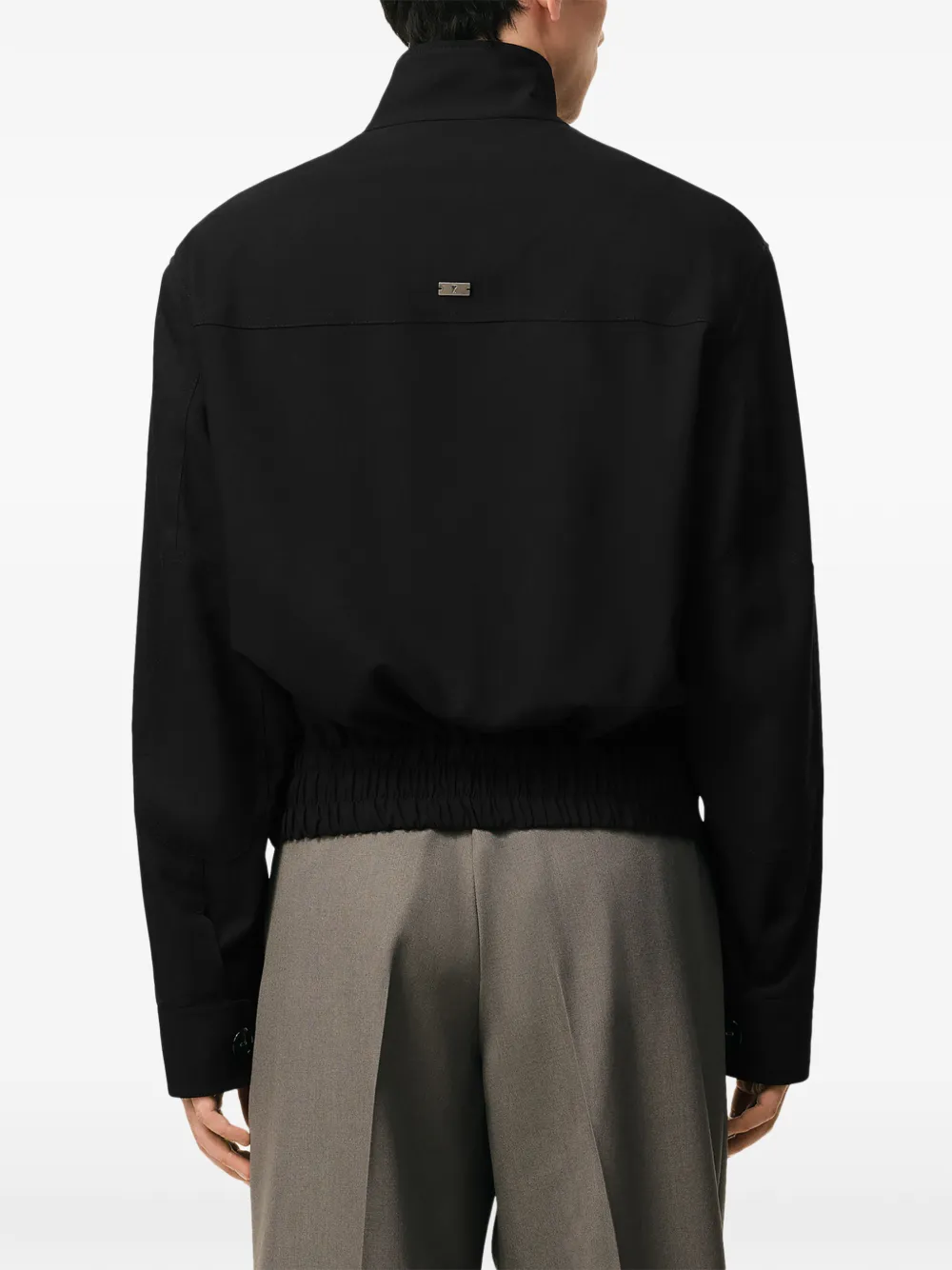 AMI Paris Harrington jack met hoge kraag Zwart