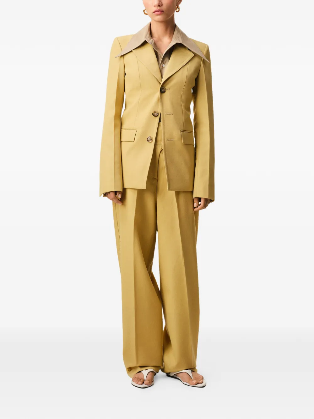  Ami Paris Single-breasted Blazer - Yellow 
