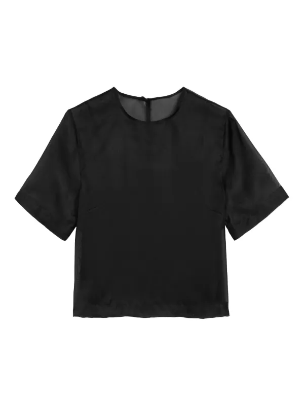 AMI Paris ショートスリーブ シアートップ | ブラック | FARFETCH JP