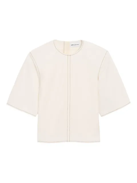 AMI Paris top manga corta con costuras