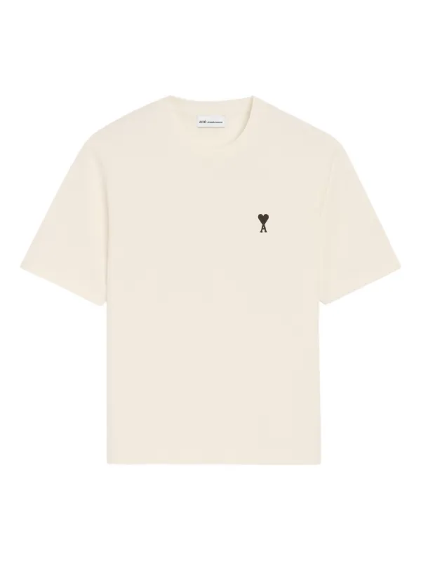 AMI PARIS TシャツM Heather Ash Grey Red Ami De Coeur T-Shirt | AMI PARIS