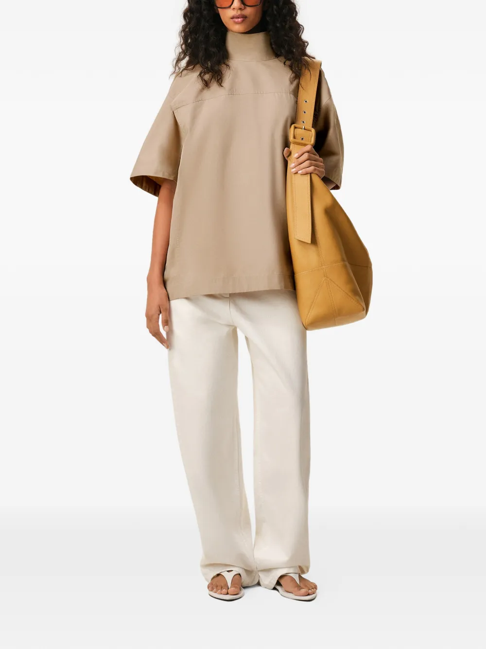  Ami Paris Turtleneck Blouse - Neutrals 