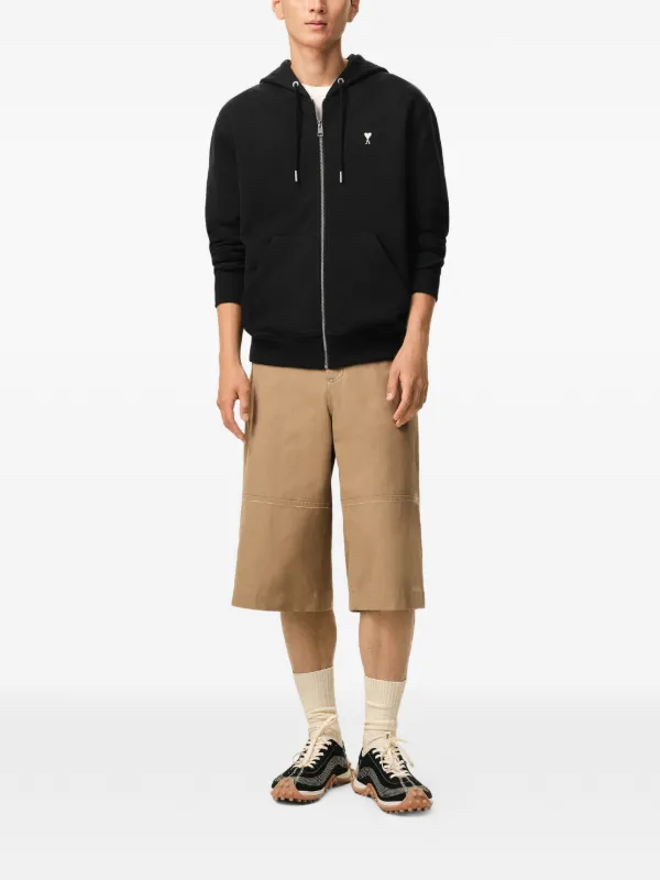AMI Paris Ami De Coeur zip-up Hoodie | Black | FARFETCH RO