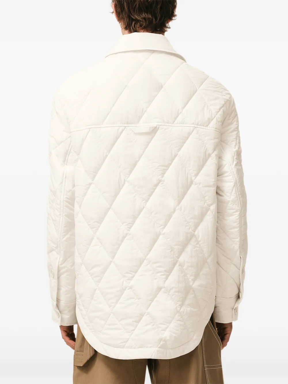AMI Paris Gewatteerd jack met knopen Beige