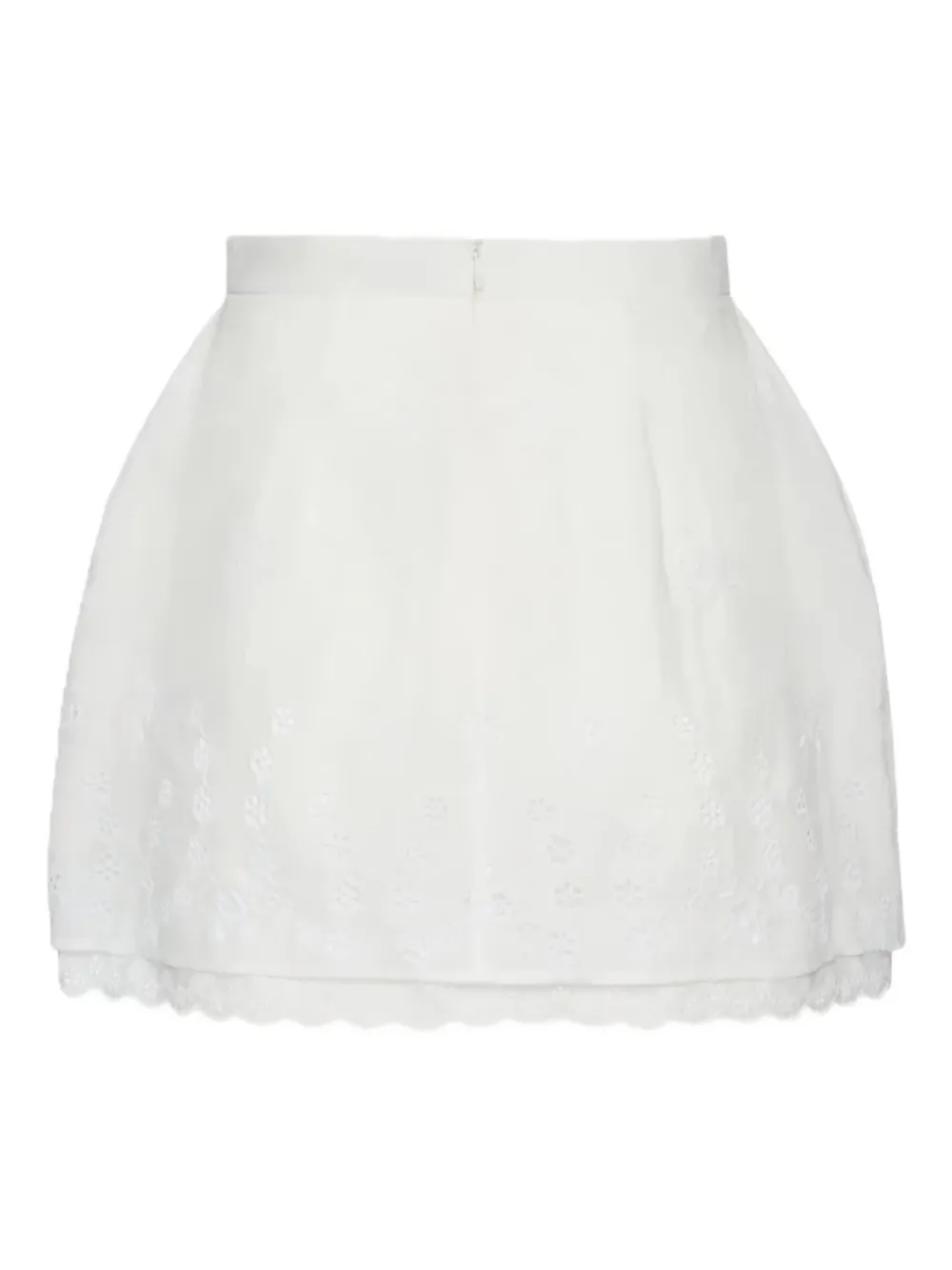 Magda Butrym embroidered white mini skirt - Wit