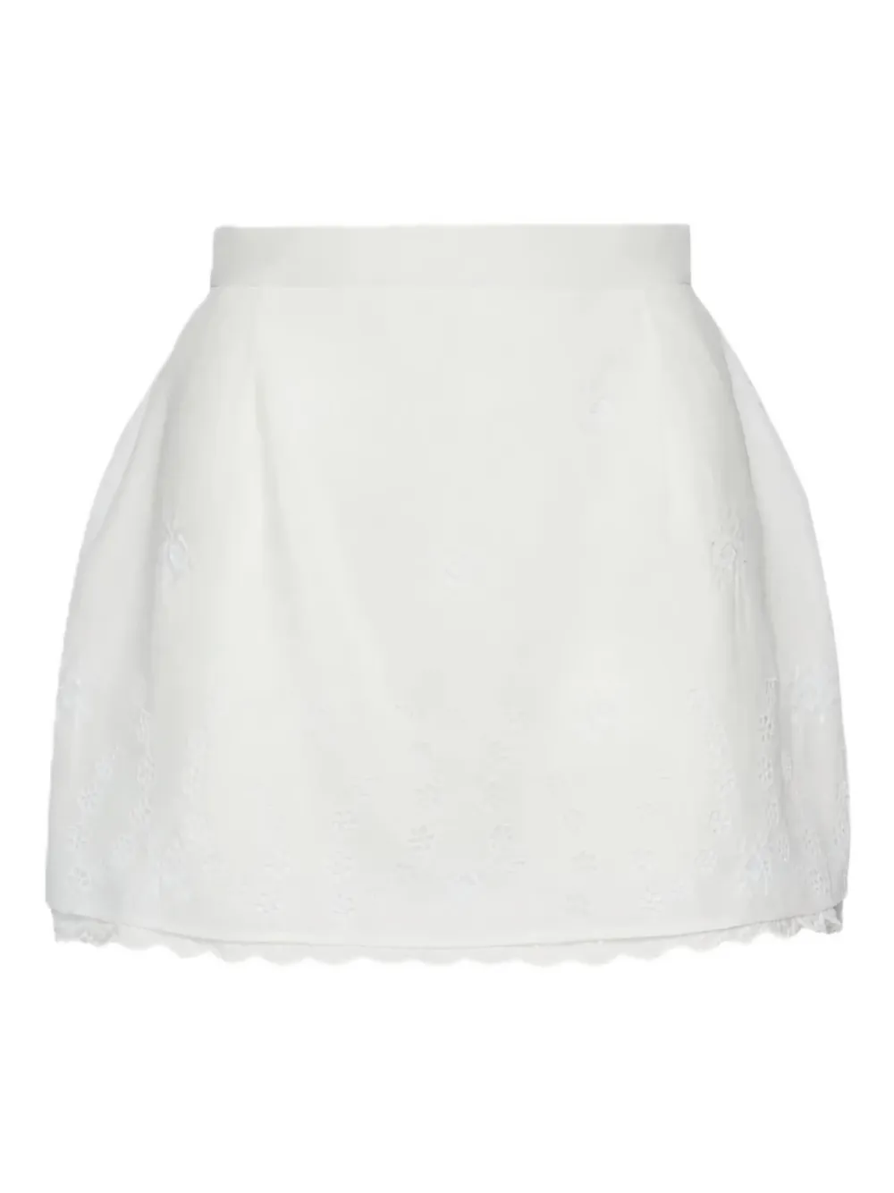 Magda Butrym embroidered white mini skirt - Bianco