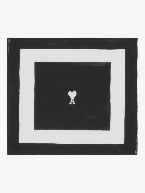AMI Paris Ami De Coeur printed scarf