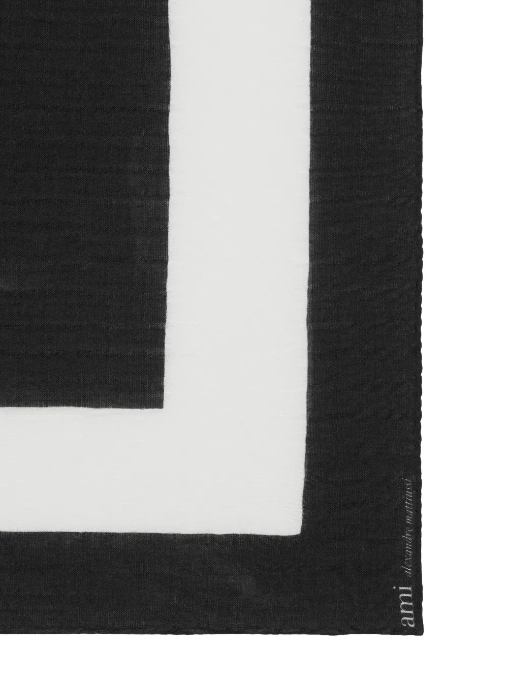Ami Paris Ami De Coeur Printed Scarf in Black, view 3