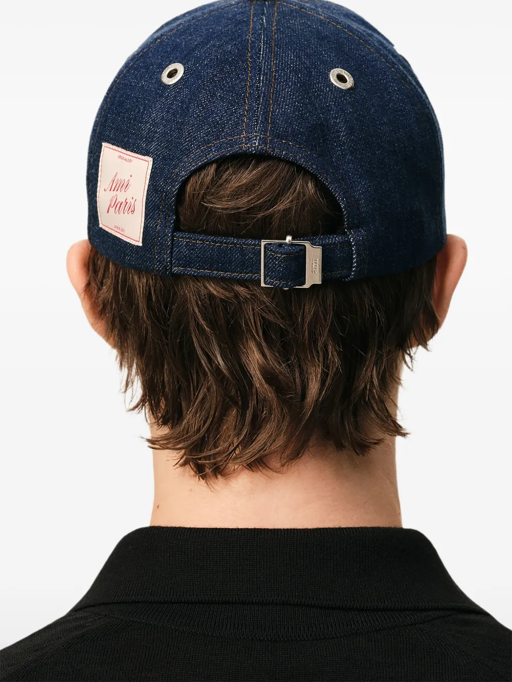  Ami Paris Denim Side-patch Cap - Blue 