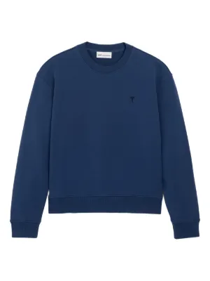 AMI Paris Ami De Coeur crew-neck Sweater | Blue | FARFETCH