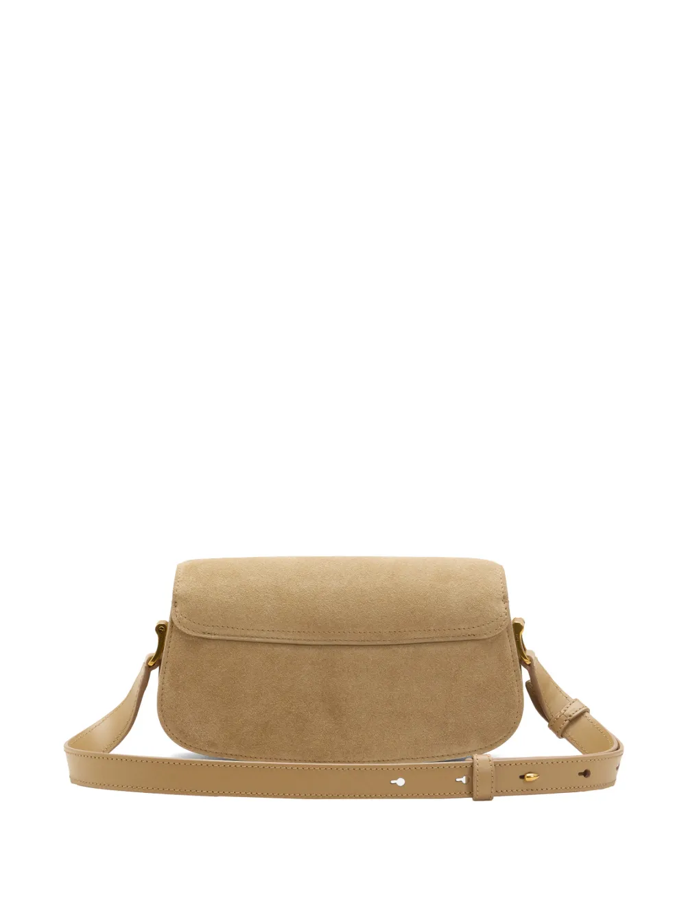  Ami Paris Heart-detail Leather Bag - Neutrals 