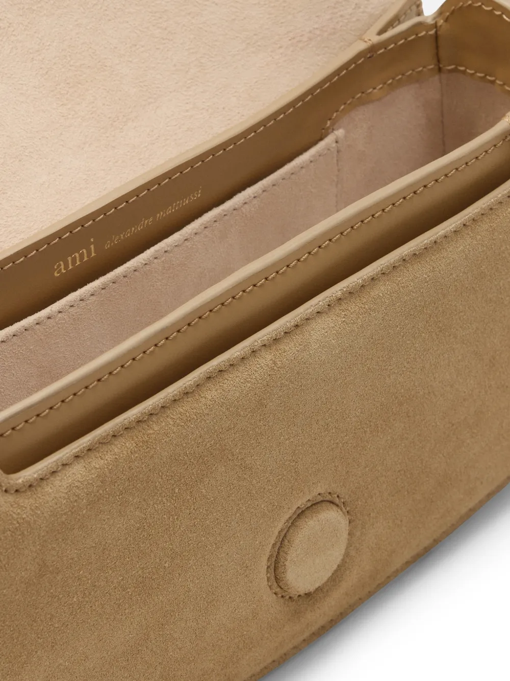 AMI Paris suède schoudertas Beige