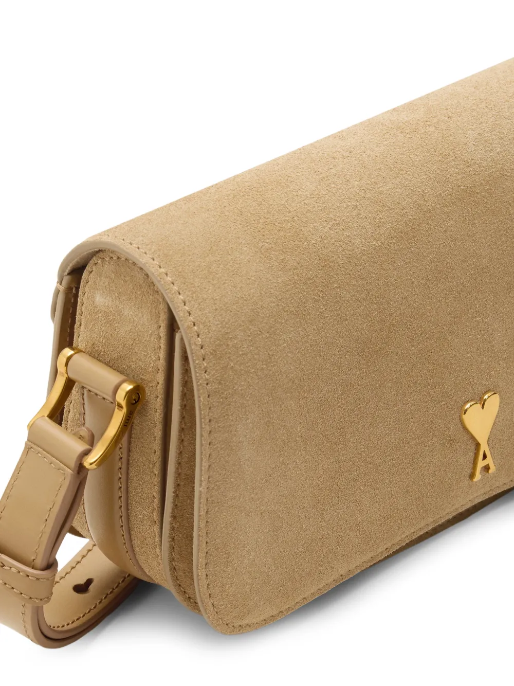 AMI Paris suède schoudertas Beige